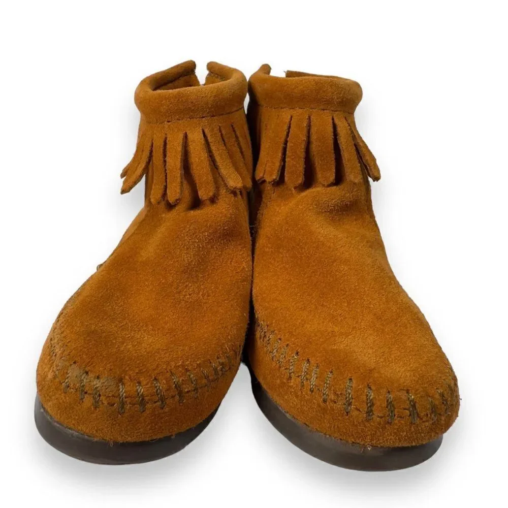 Minnetonka Frint Moc Leather Boots Brown 264863 Toddler 10‎